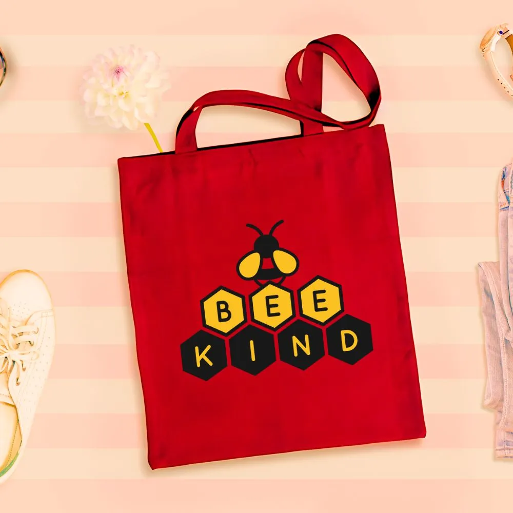 Bee Kind Tote Bag with Zipper