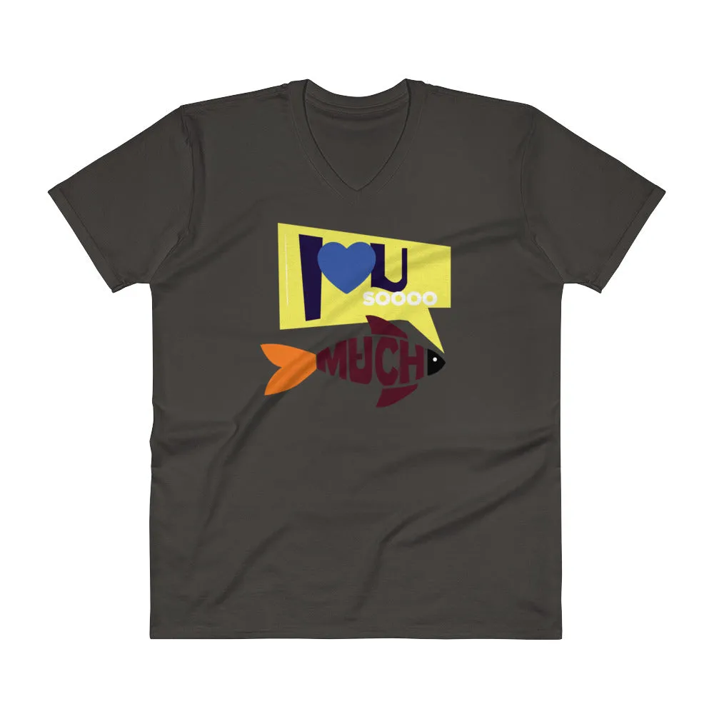 Bengali Lightweight Fashion V-Neck T-Shirt - I love you so much