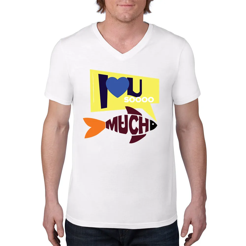 Bengali Lightweight Fashion V-Neck T-Shirt - I love you so much