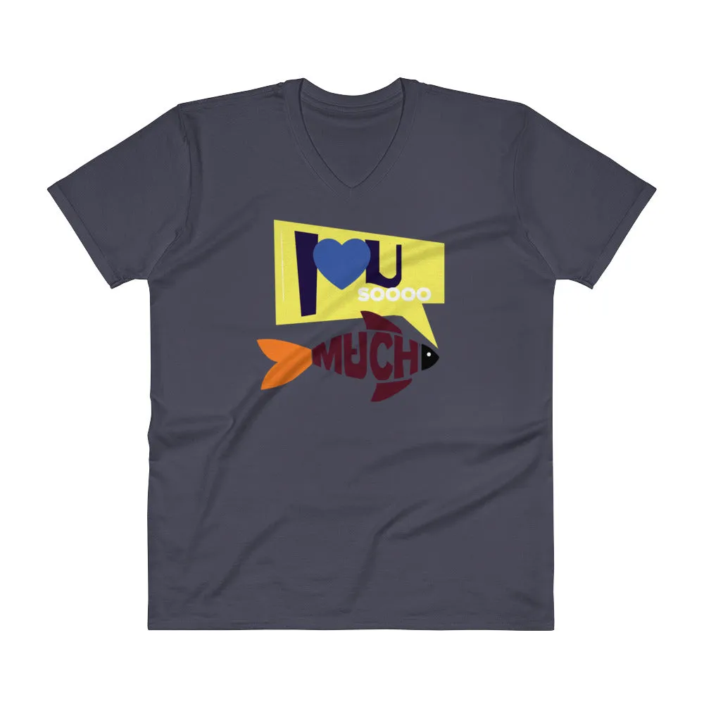Bengali Lightweight Fashion V-Neck T-Shirt - I love you so much