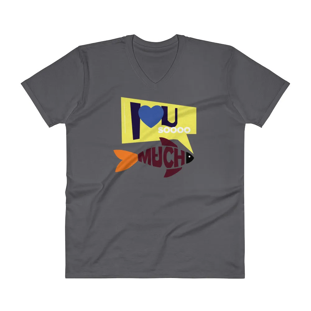 Bengali Lightweight Fashion V-Neck T-Shirt - I love you so much