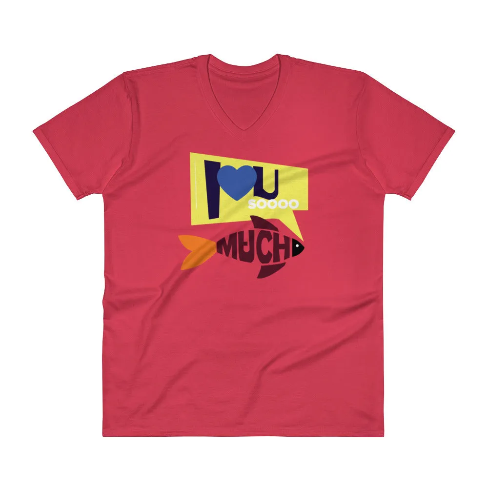 Bengali Lightweight Fashion V-Neck T-Shirt - I love you so much