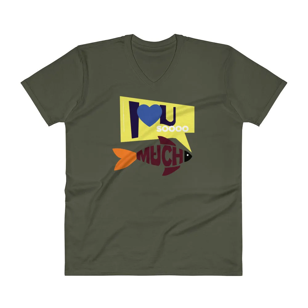 Bengali Lightweight Fashion V-Neck T-Shirt - I love you so much