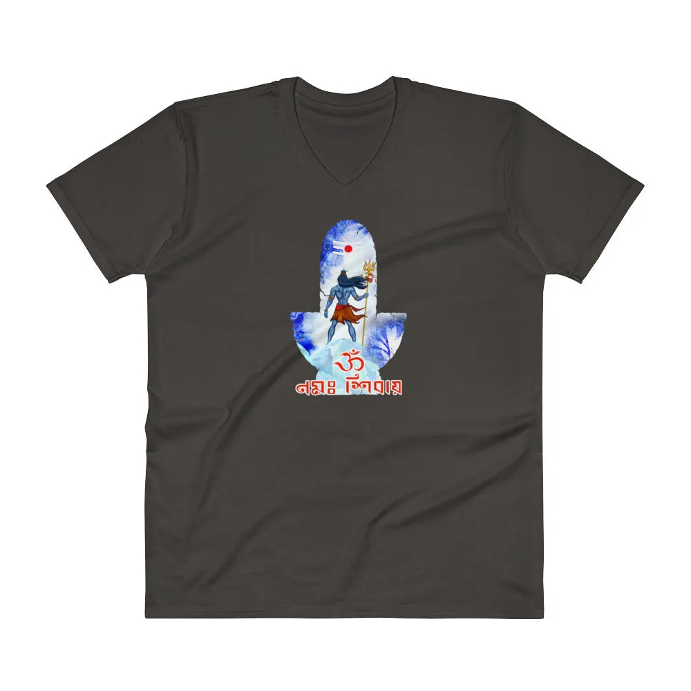 Bengali Lightweight Fashion V-Neck T-Shirt - Om Namah Shivay-02