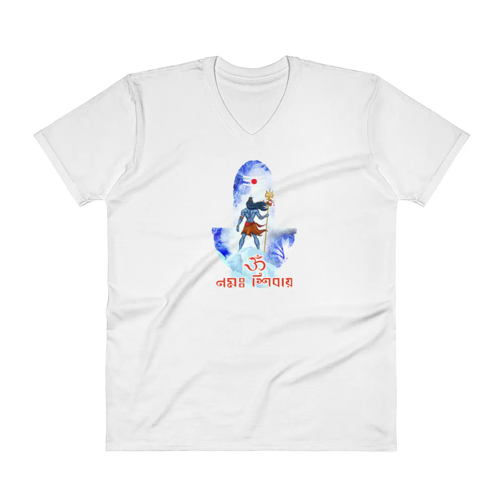 Bengali Lightweight Fashion V-Neck T-Shirt - Om Namah Shivay-02