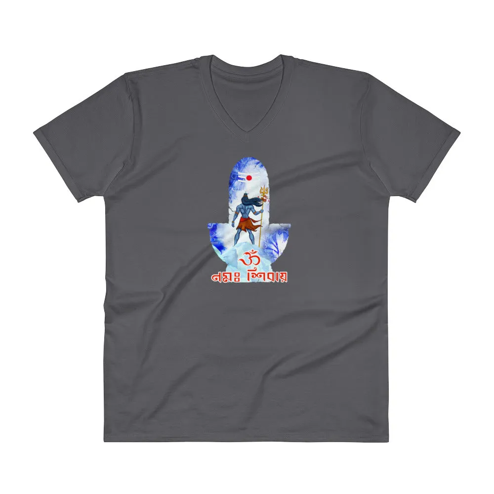 Bengali Lightweight Fashion V-Neck T-Shirt - Om Namah Shivay-02