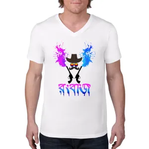 Bengali Lightweight Fashion V-Neck T-Shirt - Rongbaj