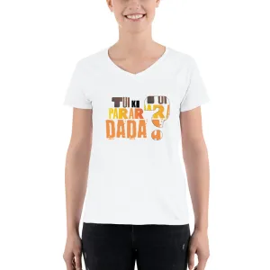 Bengali Lightweight V-Neck T-Shirt - Tui Ki Parar Dada?
