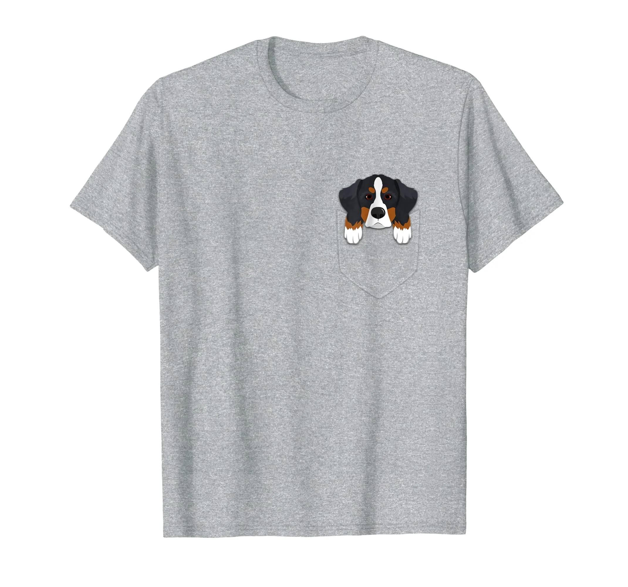 Bernese Mountain Dog Pocket Graphic T-Shirt Dog Gift Shirt