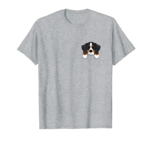 Bernese Mountain Dog Pocket Graphic T-Shirt Dog Gift Shirt