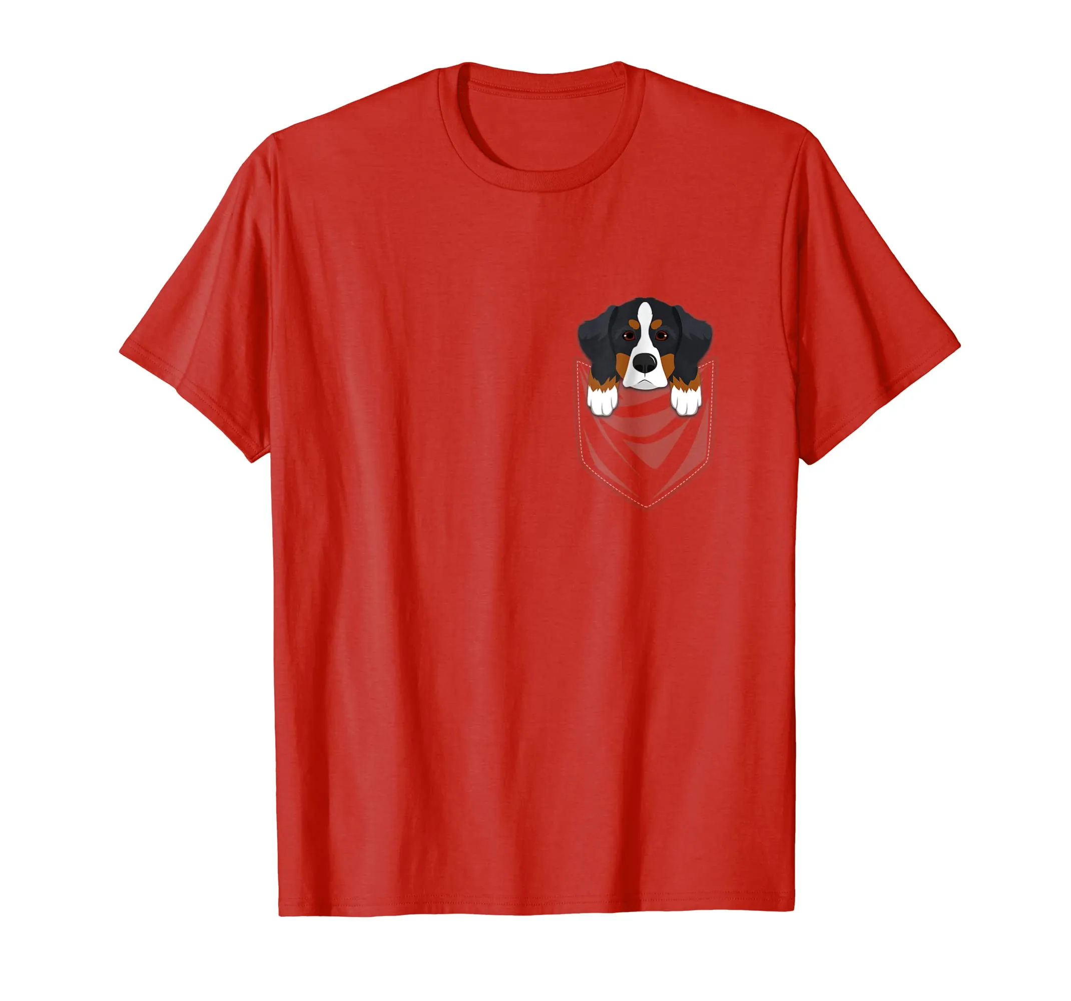 Bernese Mountain Dog Pocket Graphic T-Shirt Dog Gift Shirt