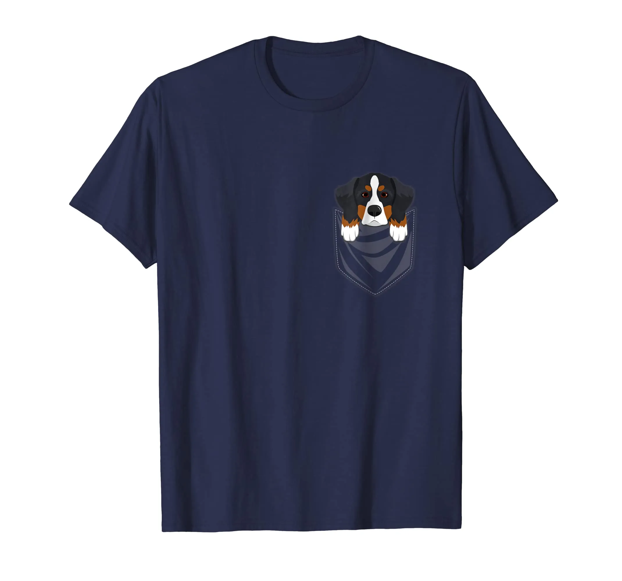 Bernese Mountain Dog Pocket Graphic T-Shirt Dog Gift Shirt