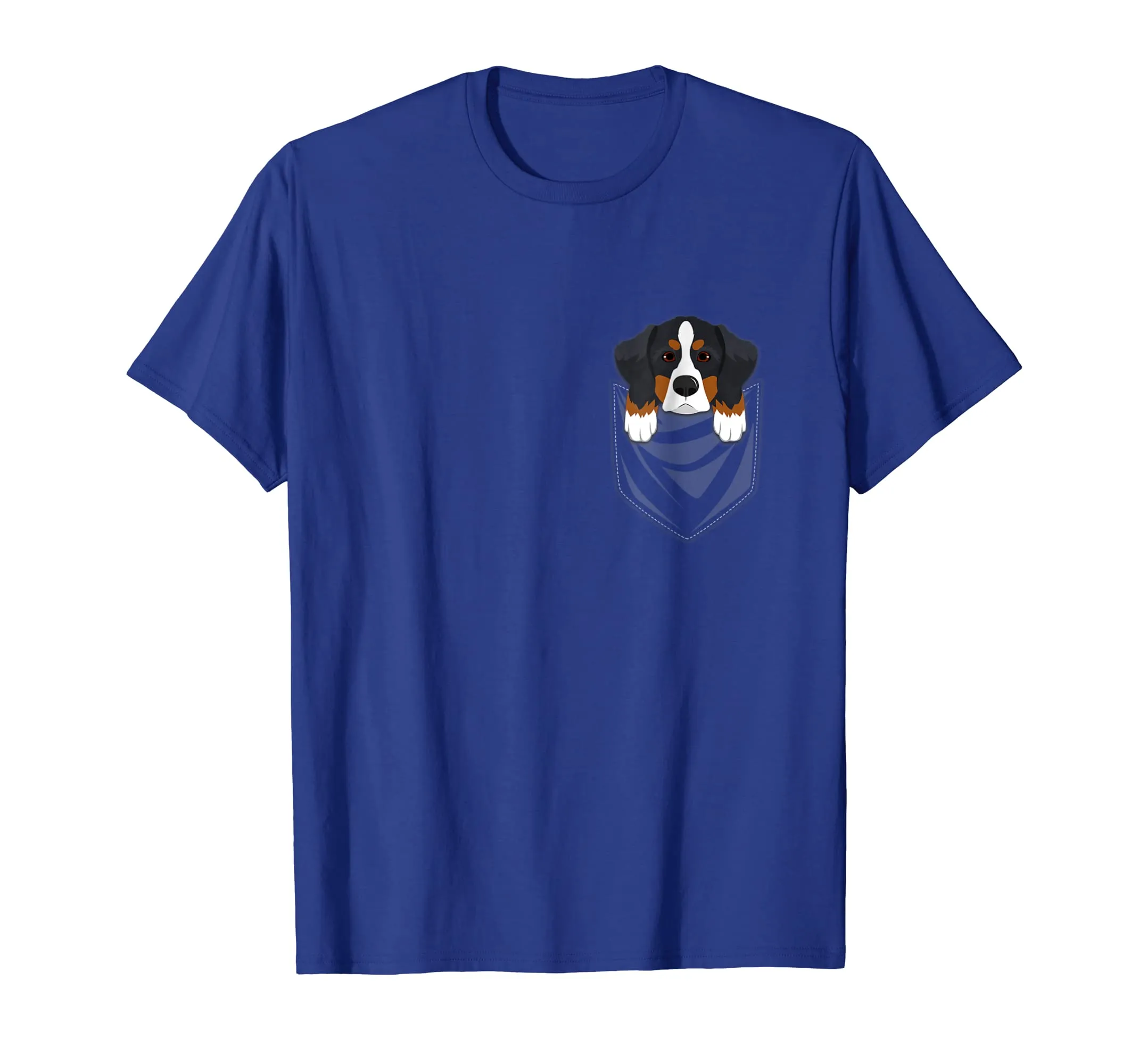Bernese Mountain Dog Pocket Graphic T-Shirt Dog Gift Shirt