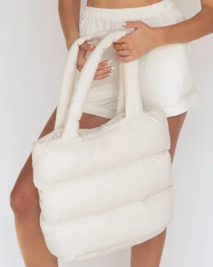 BIGGIE PUFFER PURSE - BONE