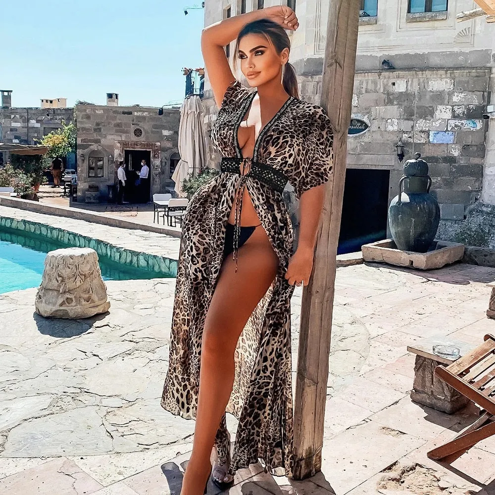 Bikini Beach Cover up Tunics for Beach Long Kaftan Bikini Cover up Sarong Beach Swimsuit cover-ups