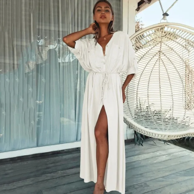 Bikini Beach Cover up Tunics for Beach Long Kaftan Bikini Cover up Sarong Beach Swimsuit cover-ups