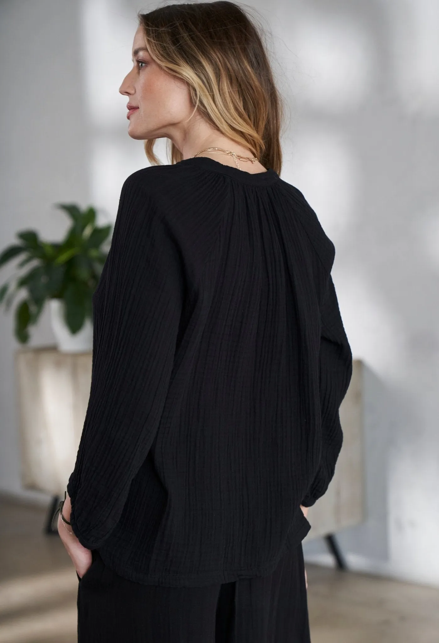 Black Gauze Top