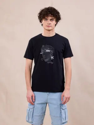Black Graphic Print T-Shirt