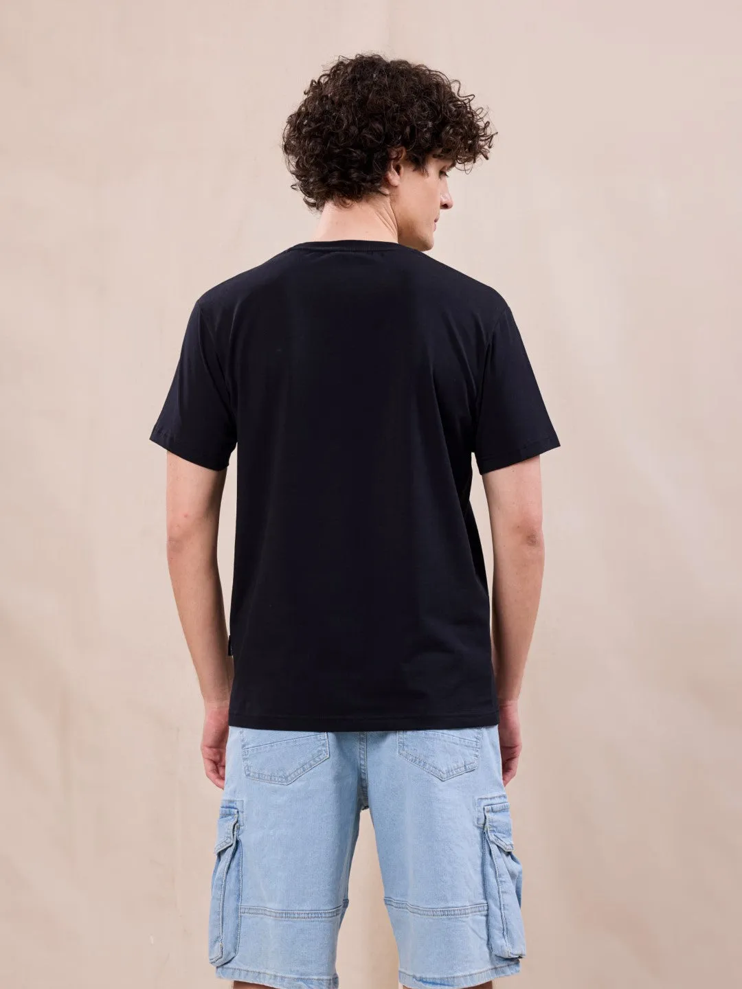Black Graphic Print T-Shirt