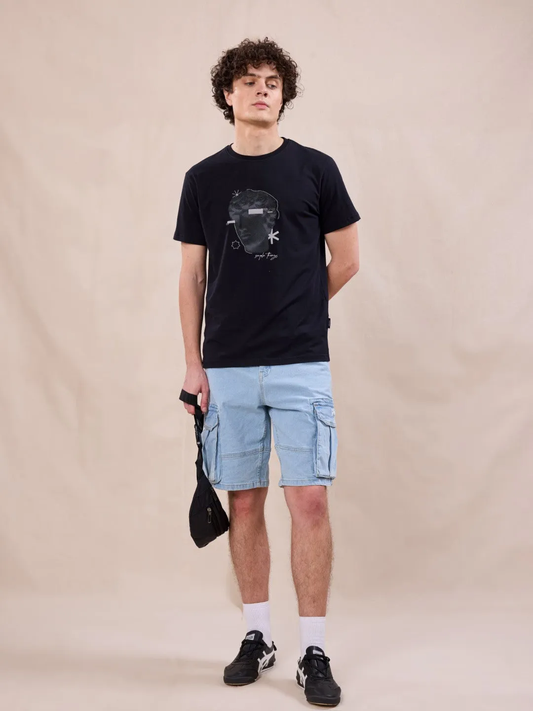 Black Graphic Print T-Shirt