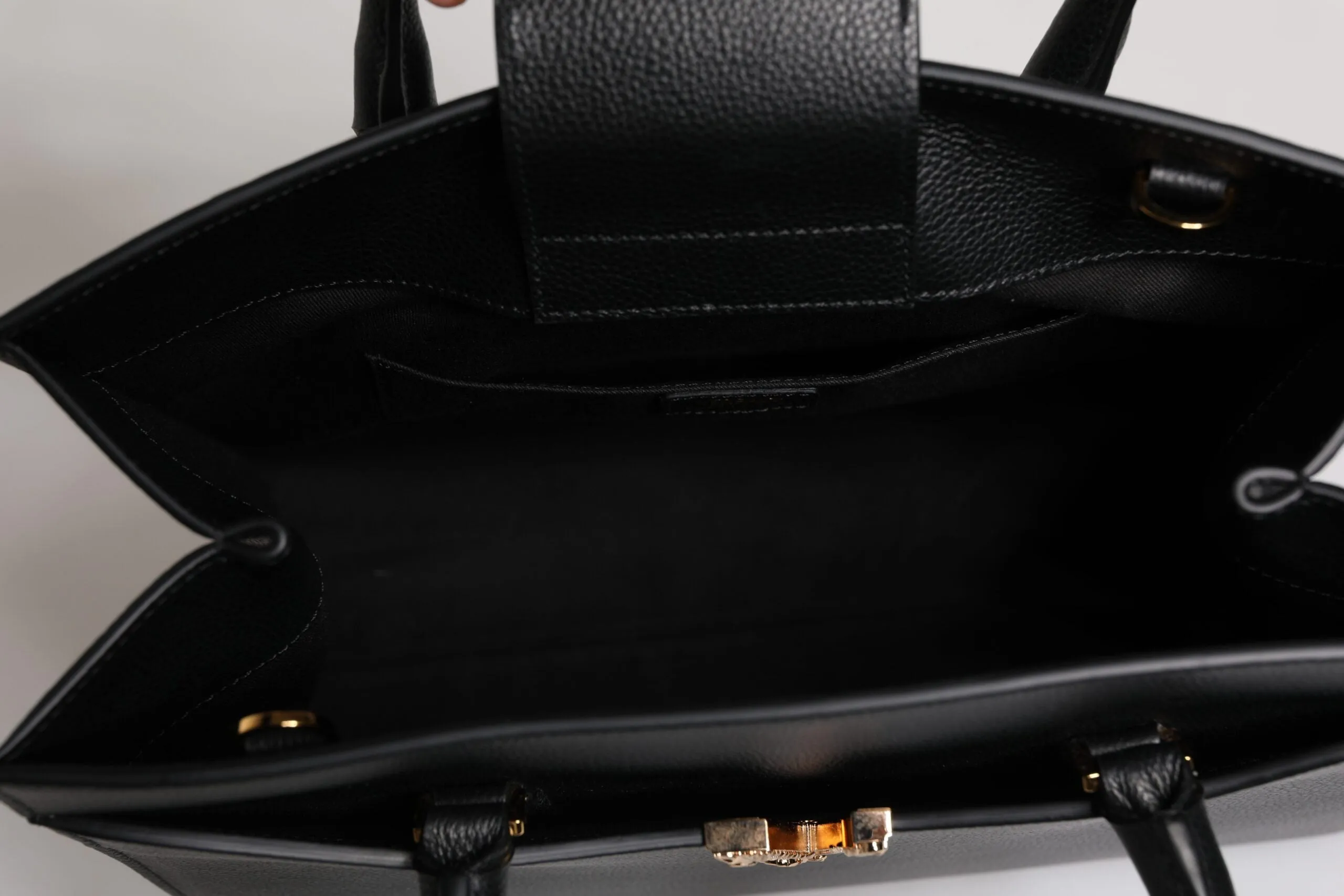Black Large Leather Top Handle Shoulder Crossbody Bag