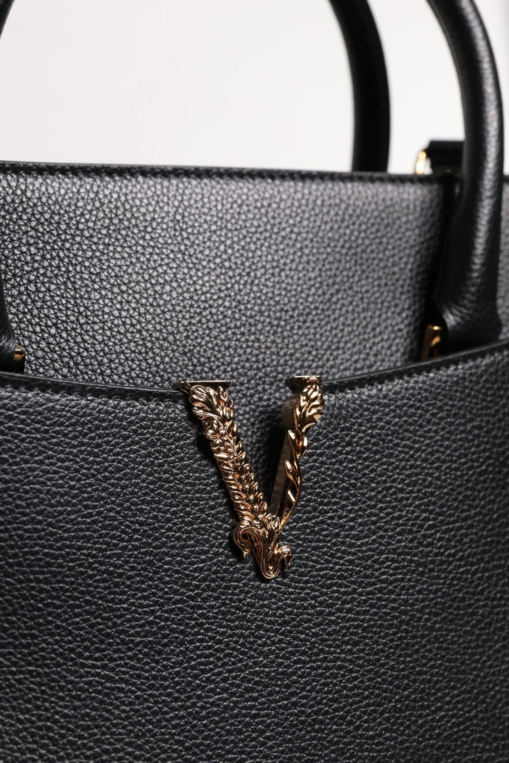 Black Large Leather Top Handle Shoulder Crossbody Bag