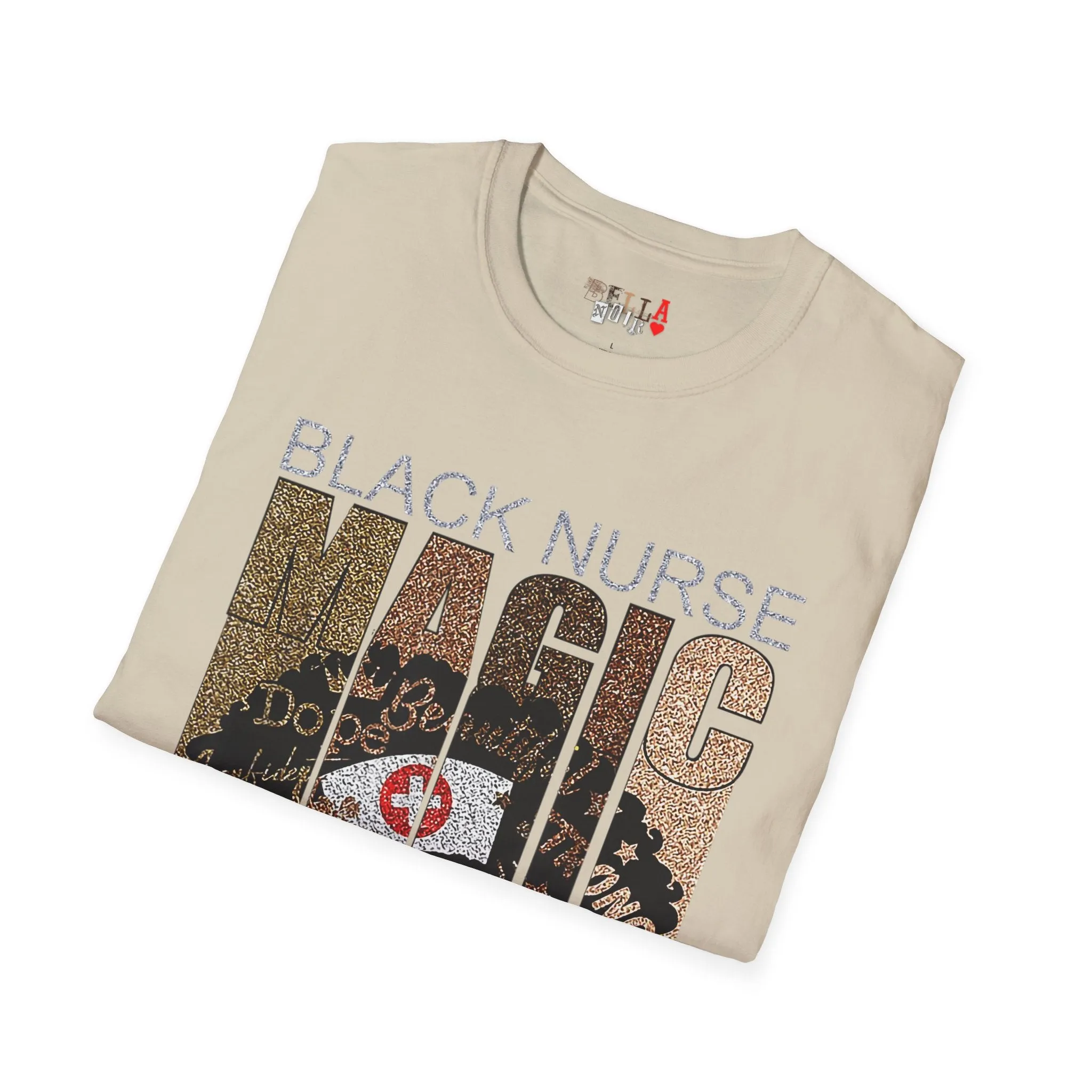 Black Nurse Magic Unisex Softstyle T-Shirt