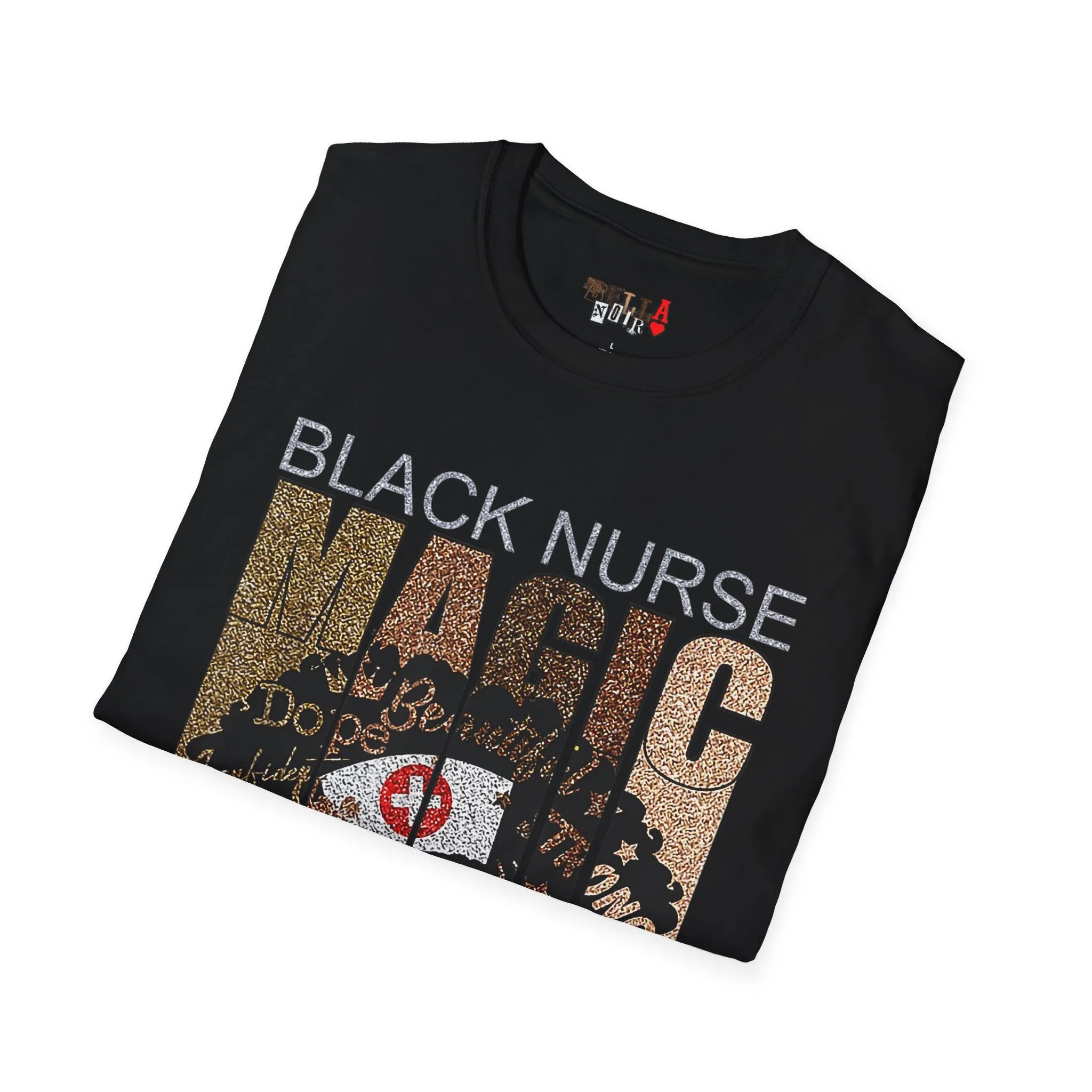 Black Nurse Magic Unisex Softstyle T-Shirt