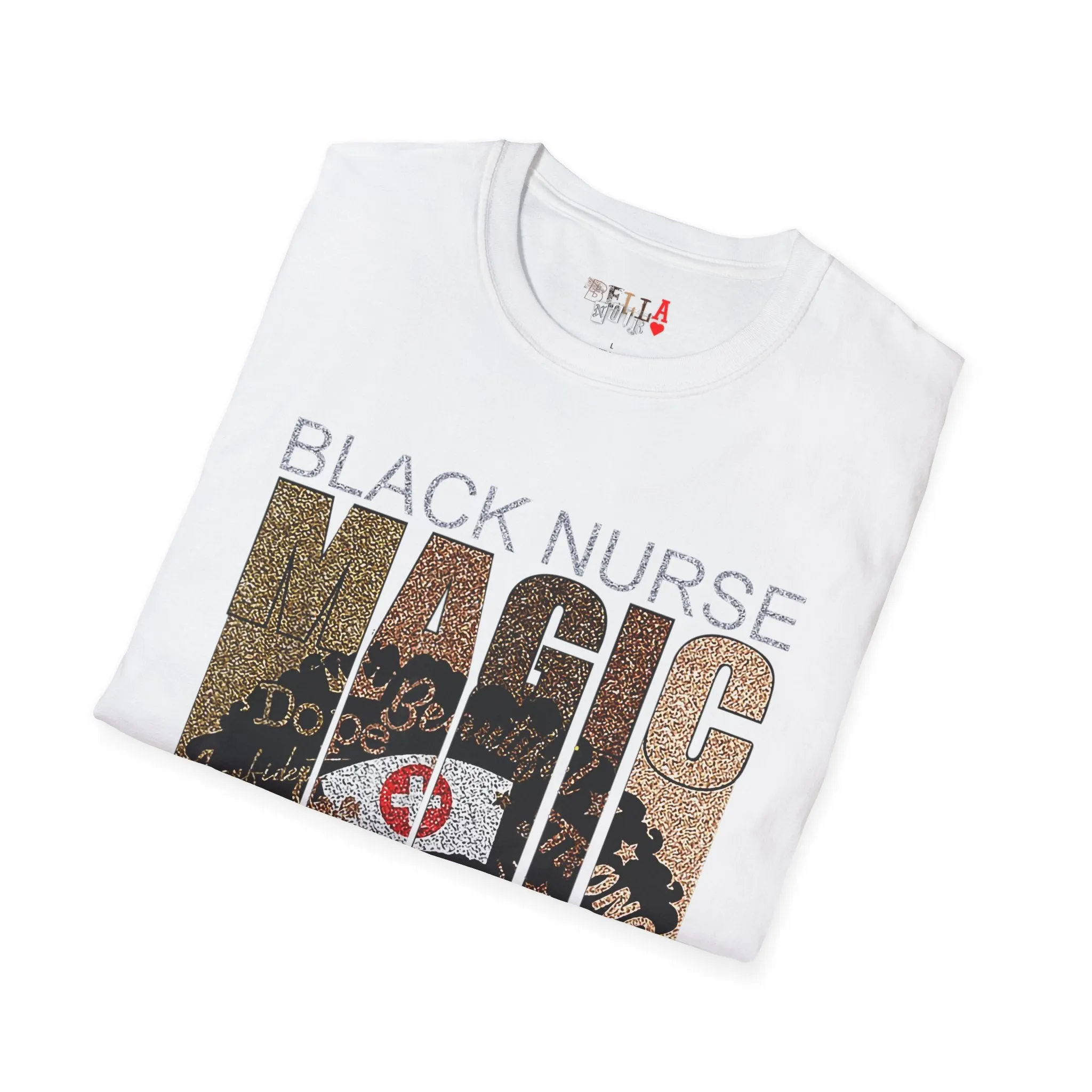 Black Nurse Magic Unisex Softstyle T-Shirt