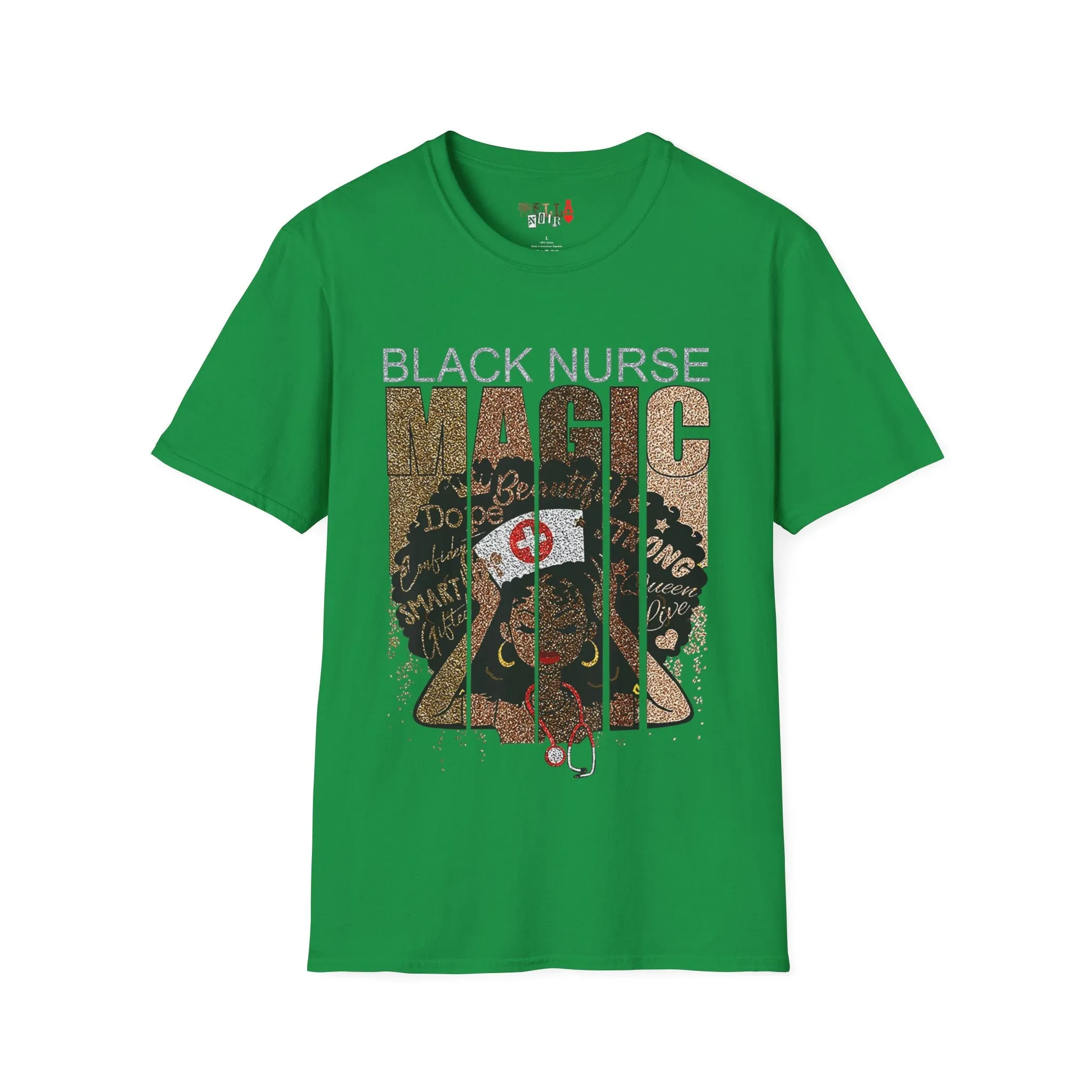 Black Nurse Magic Unisex Softstyle T-Shirt