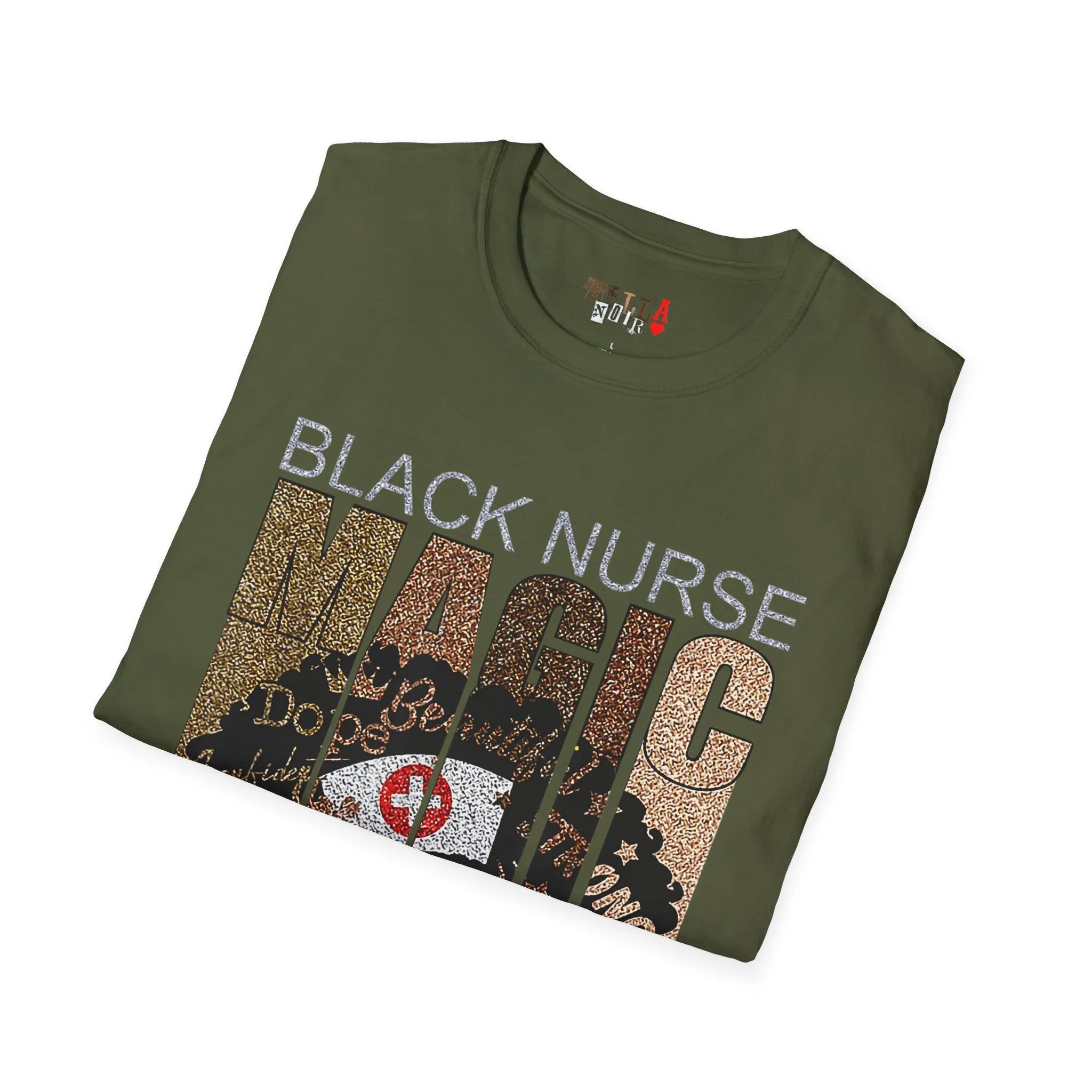 Black Nurse Magic Unisex Softstyle T-Shirt