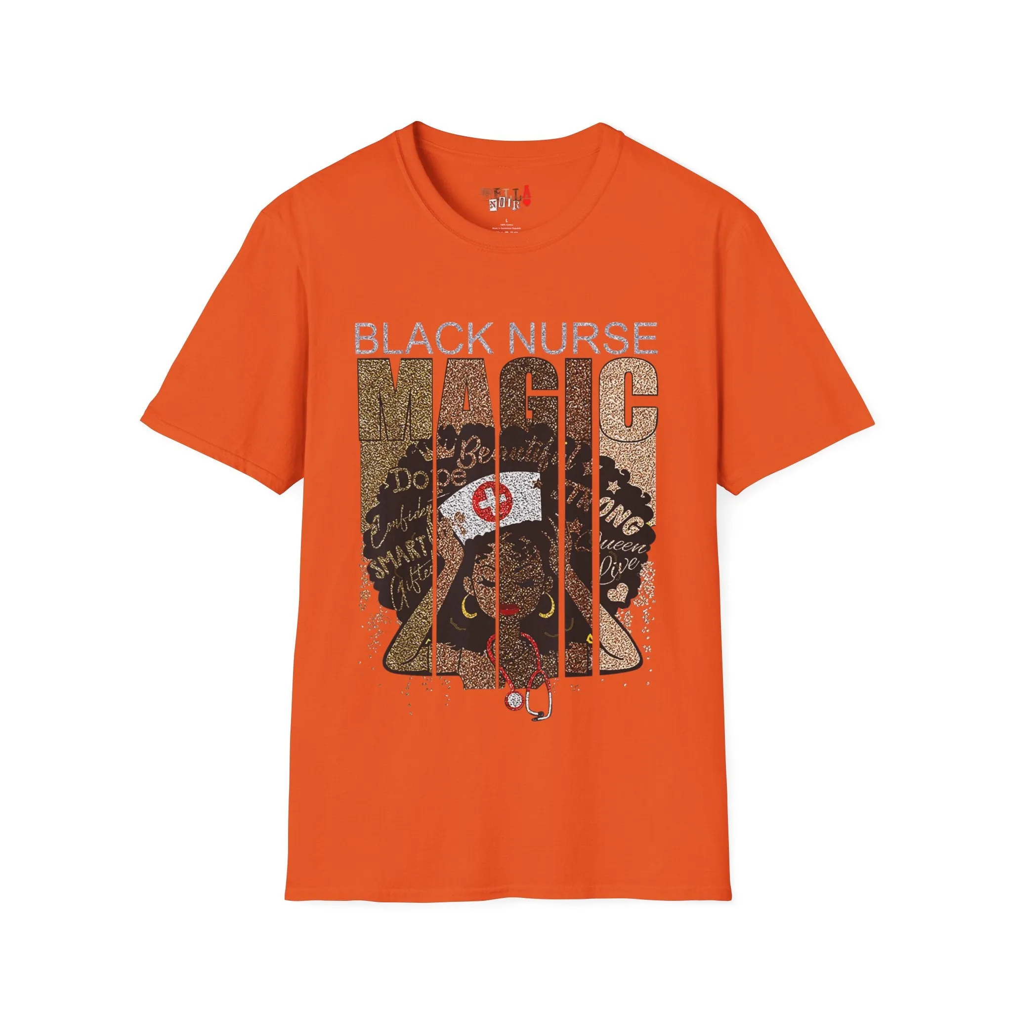 Black Nurse Magic Unisex Softstyle T-Shirt
