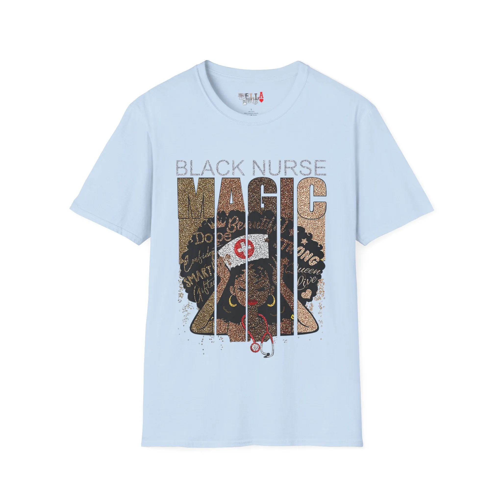 Black Nurse Magic Unisex Softstyle T-Shirt