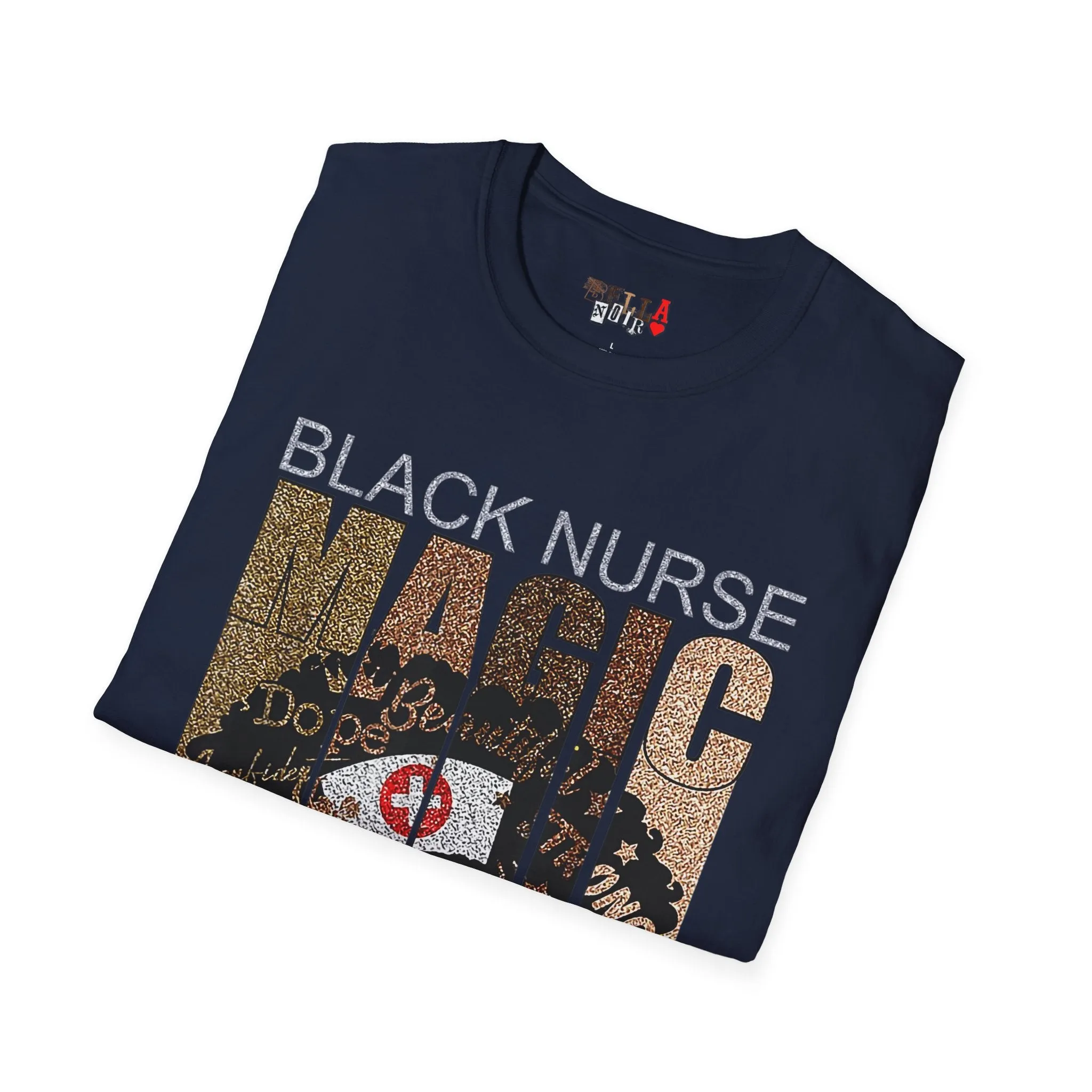 Black Nurse Magic Unisex Softstyle T-Shirt