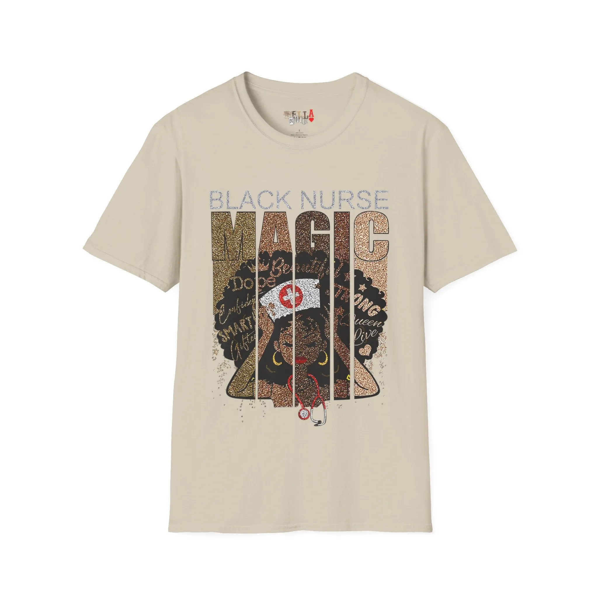 Black Nurse Magic Unisex Softstyle T-Shirt
