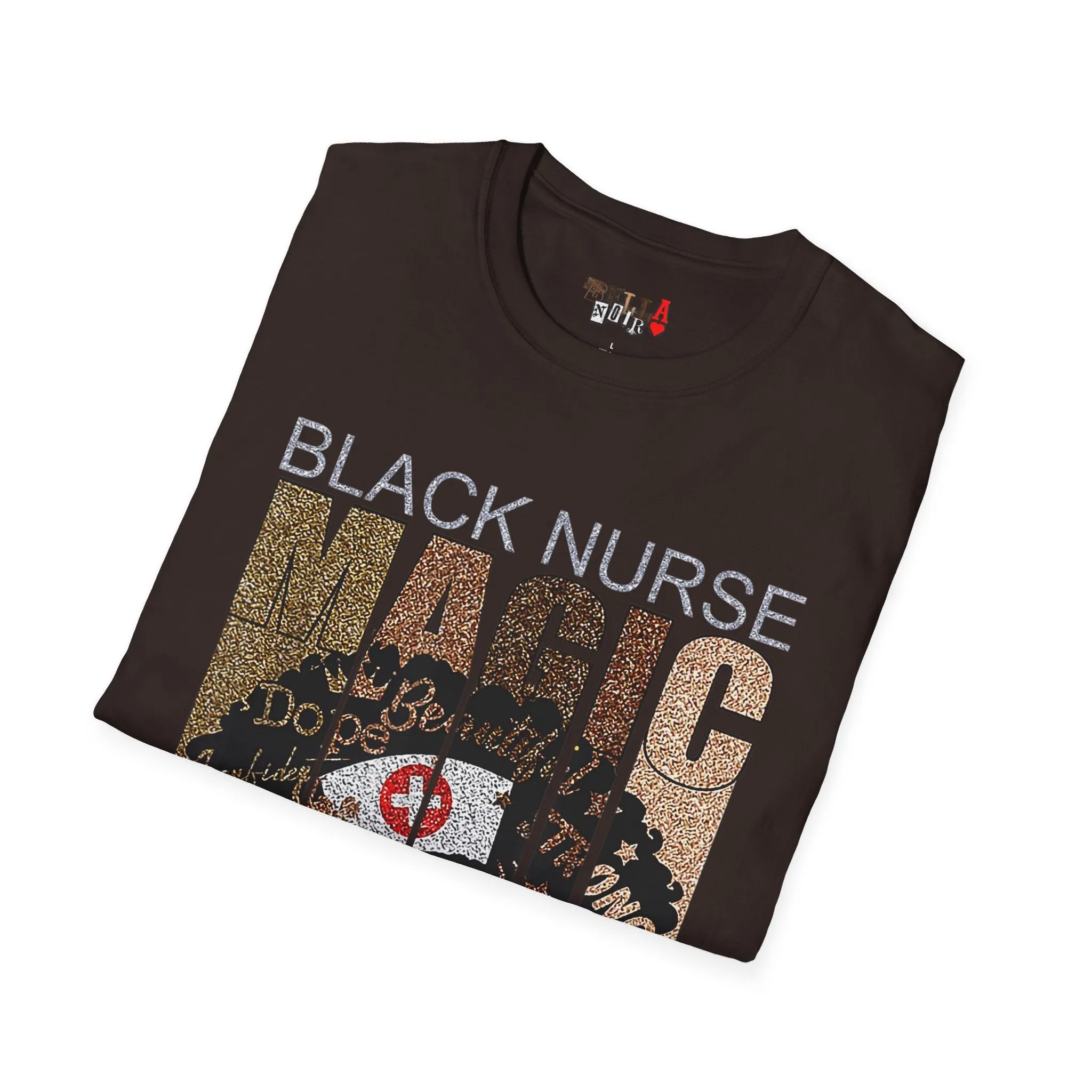 Black Nurse Magic Unisex Softstyle T-Shirt