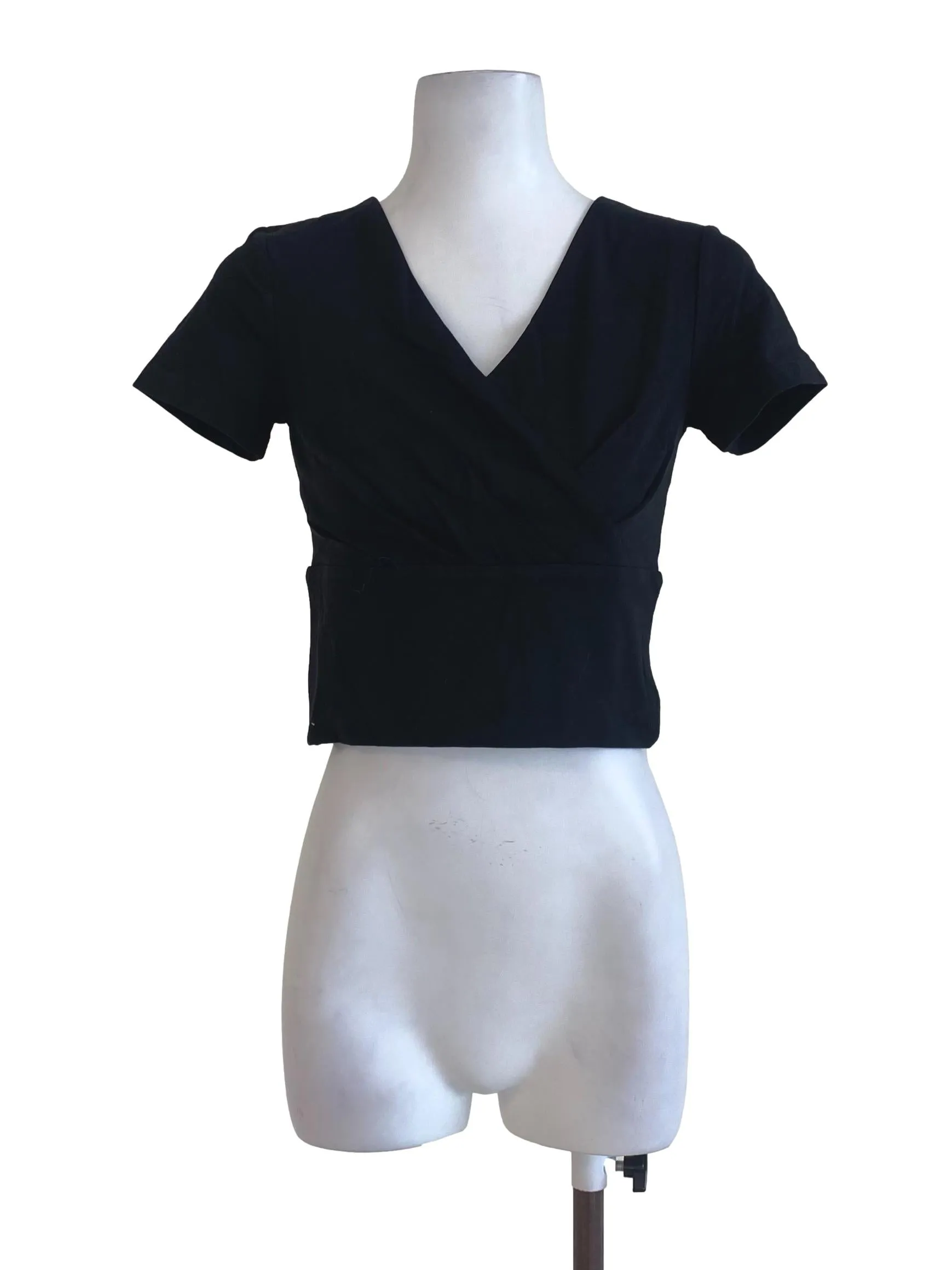 Black Plain Crop Top