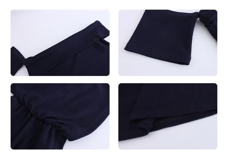Black Ribbon Off-Shoulder Top