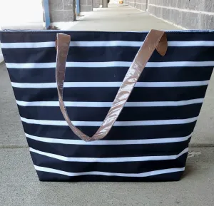 Black Stripe Tote