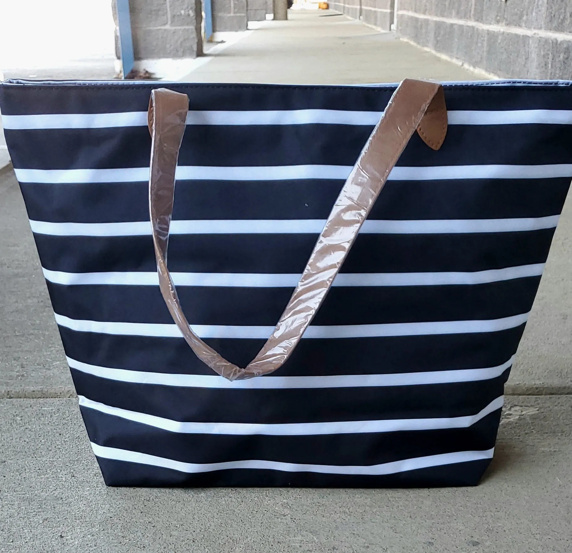 Black Stripe Tote