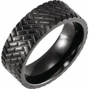 Black Titanium Band Size T52046 - 8 mm