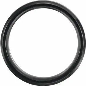 Black Titanium Beveled-Edge Band with Wood Inlay 51958 - 8 mm
