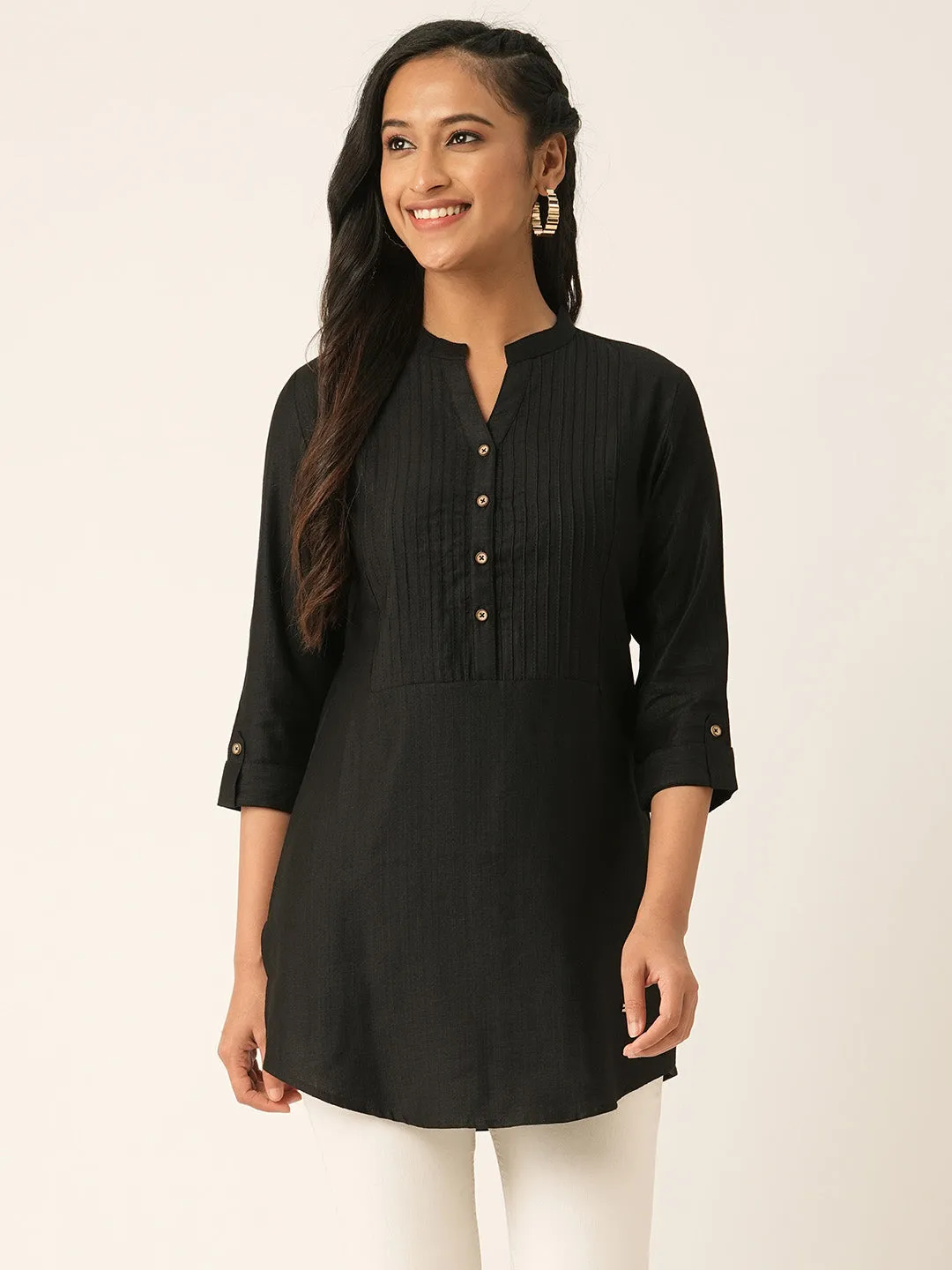 Black Tunic - Rayon Tunics for Women Online India
