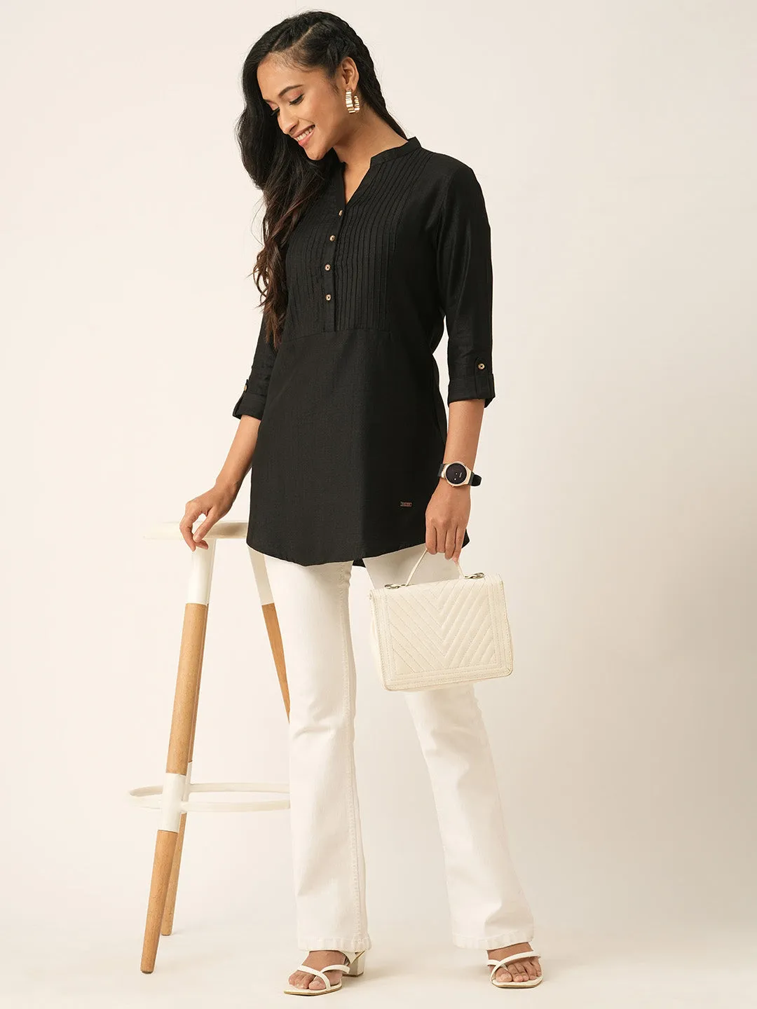 Black Tunic - Rayon Tunics for Women Online India