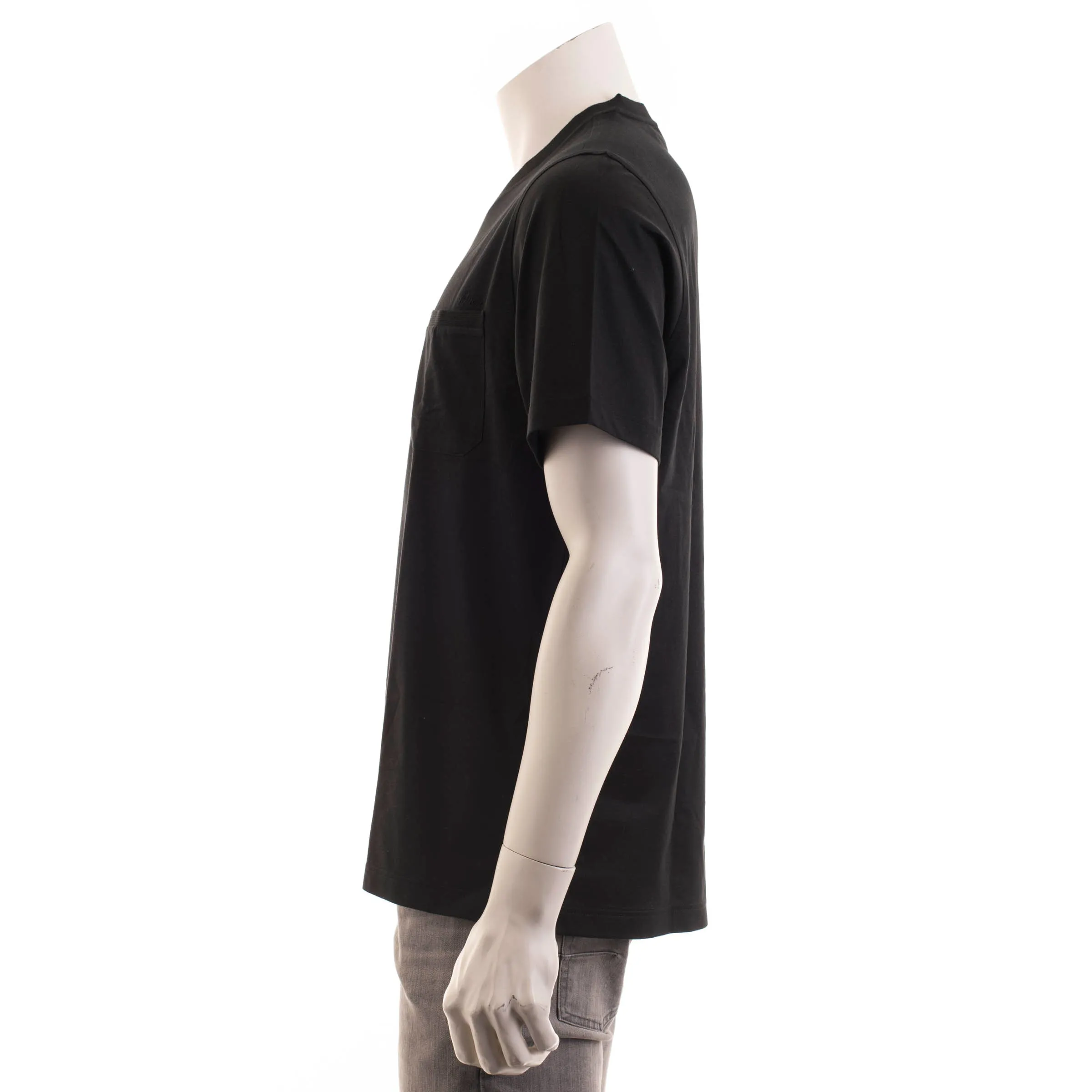 Black V-Neck T-Shirt With Pocket