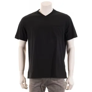 Black V-Neck T-Shirt With Pocket