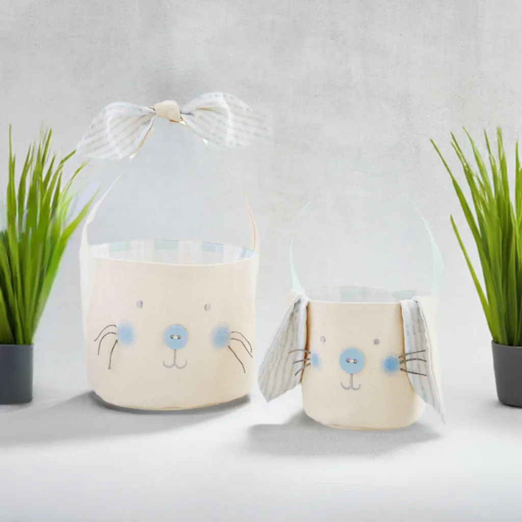 Blue Easter Bunny Basket Set