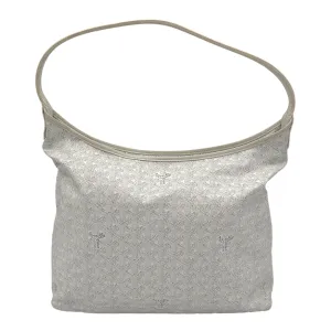 Boheme Tote Bag PM White in Coated Canvas, Silver hardware
