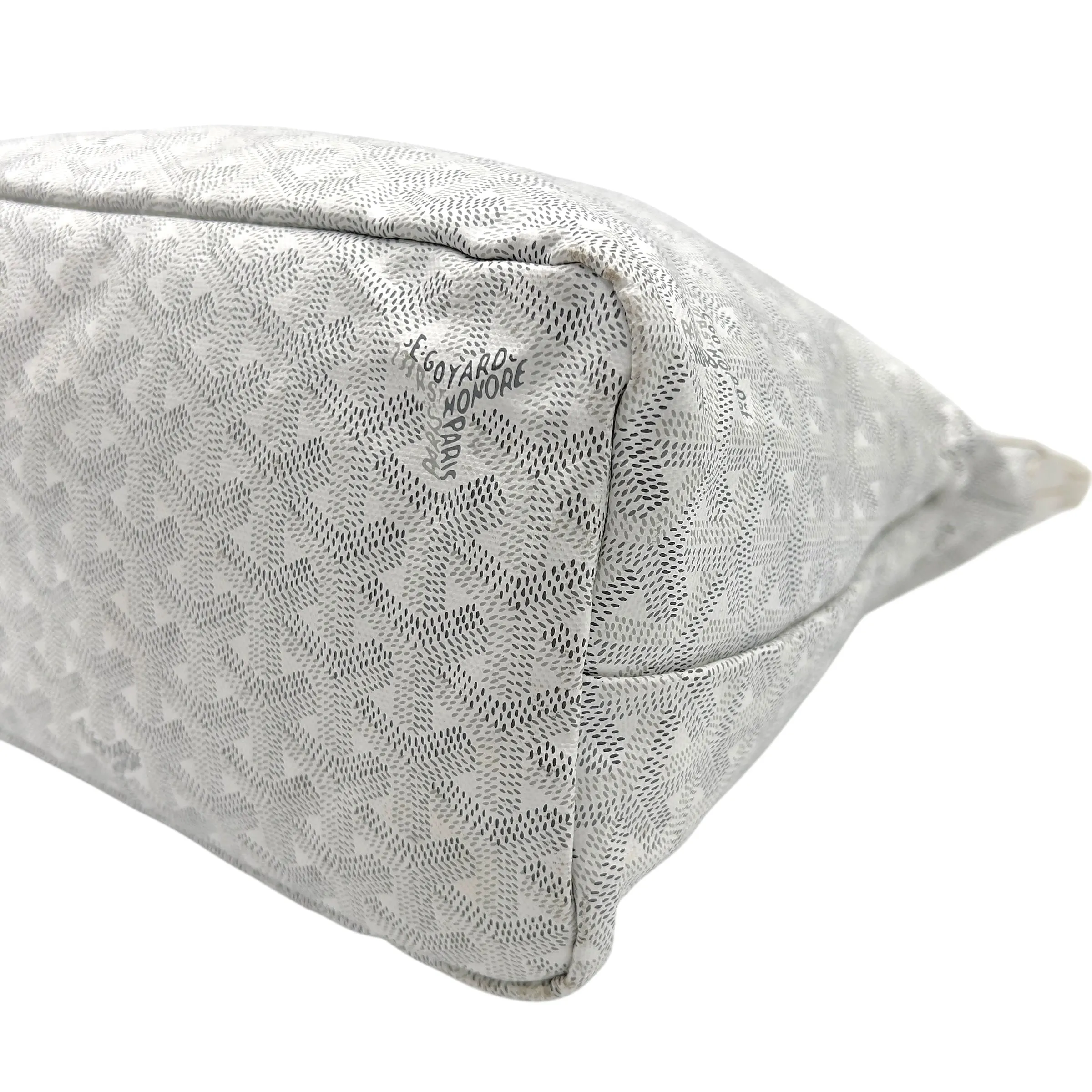 Boheme Tote Bag PM White in Coated Canvas, Silver hardware