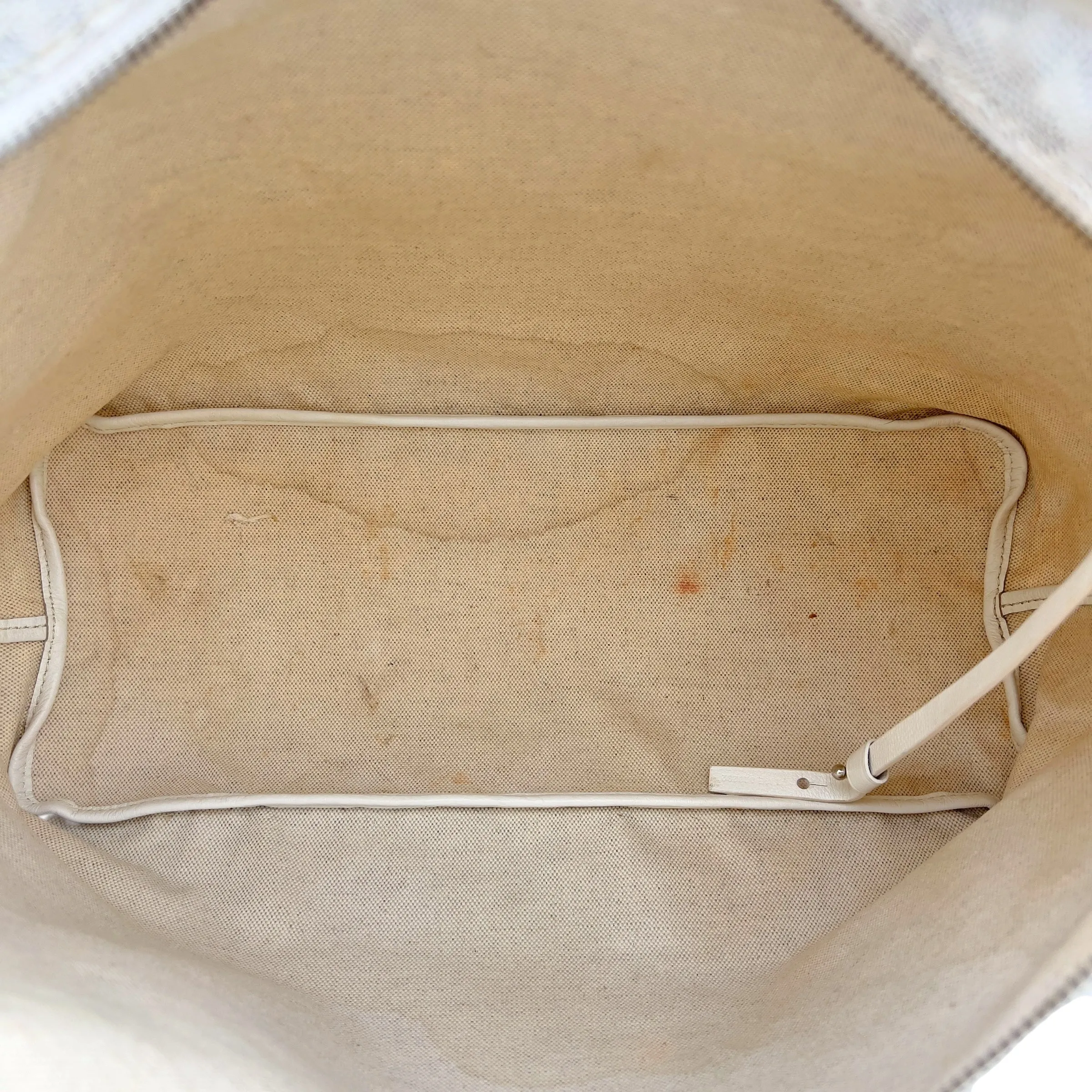 Boheme Tote Bag PM White in Coated Canvas, Silver hardware